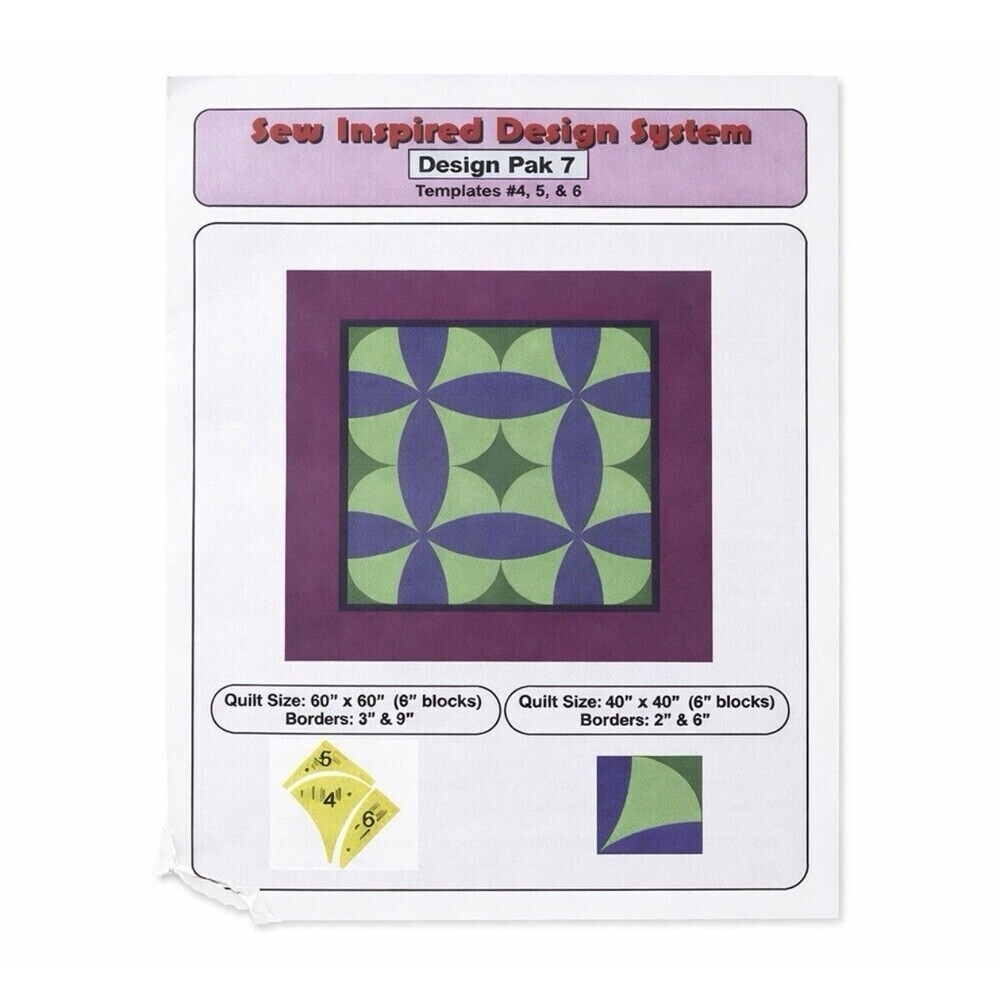 Sew Inspired by Sara Moe Design Pack 7 (Includes Templates #4, 5, 6)